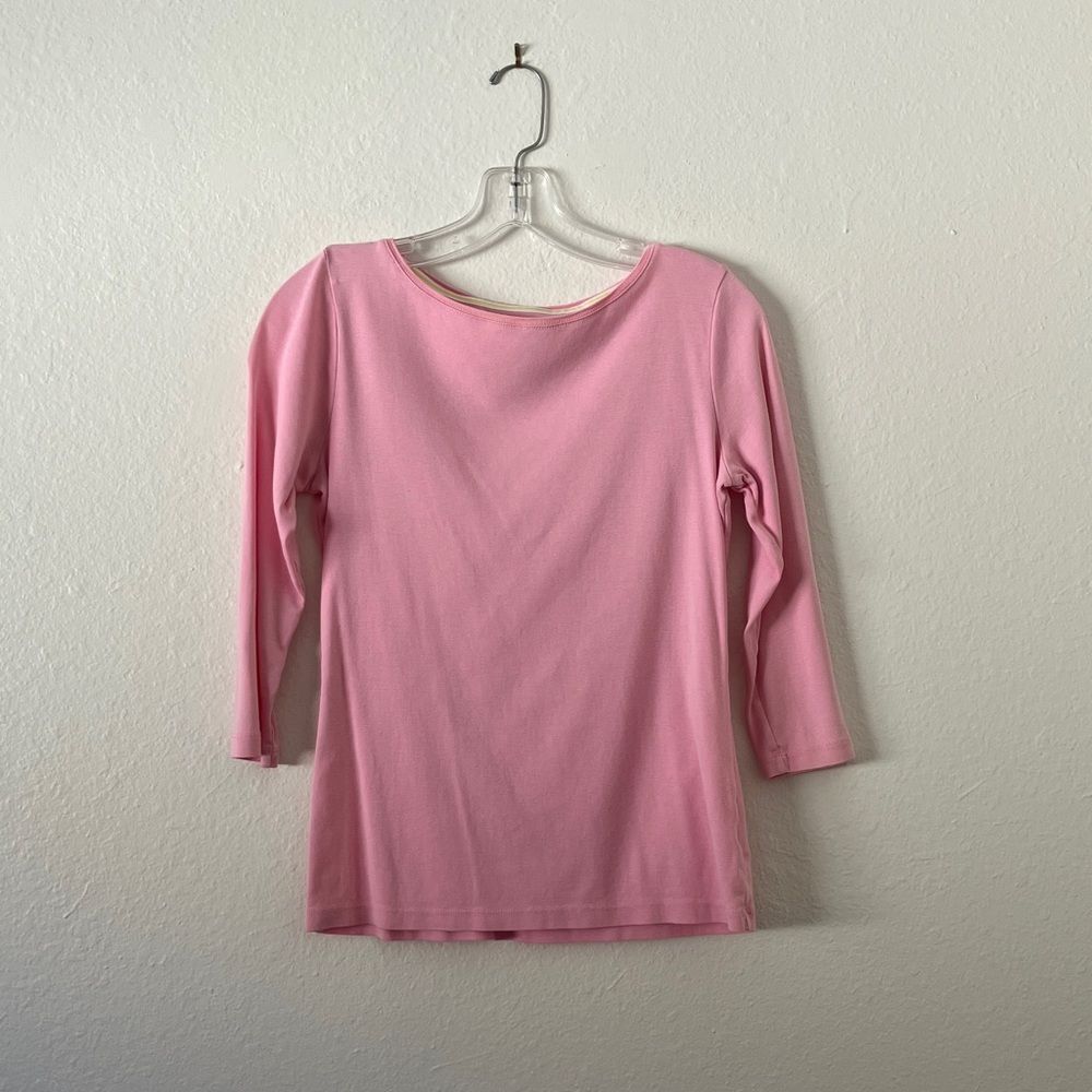 Three Quarter Length Pink Talbots Tee